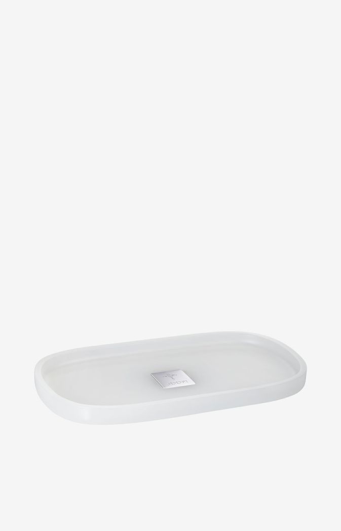 Living JOOP Bad-Accessoires | Kleines Tablett Crystal Line In Weiß Weiss